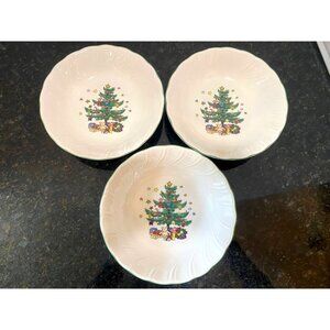 Nikko Happy Holidays, Scalloped Edge 8" Bowls (Qty. 3)